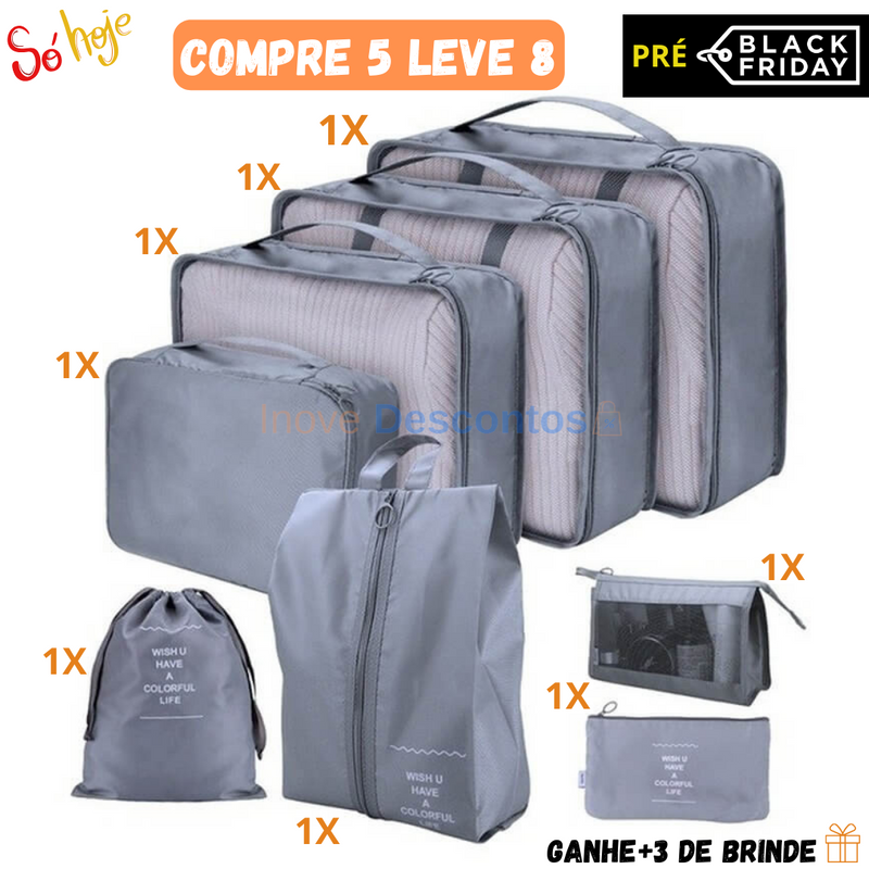 Kit 8 Bolsas Organizadoras á Prova d'água (+3 de Brinde)