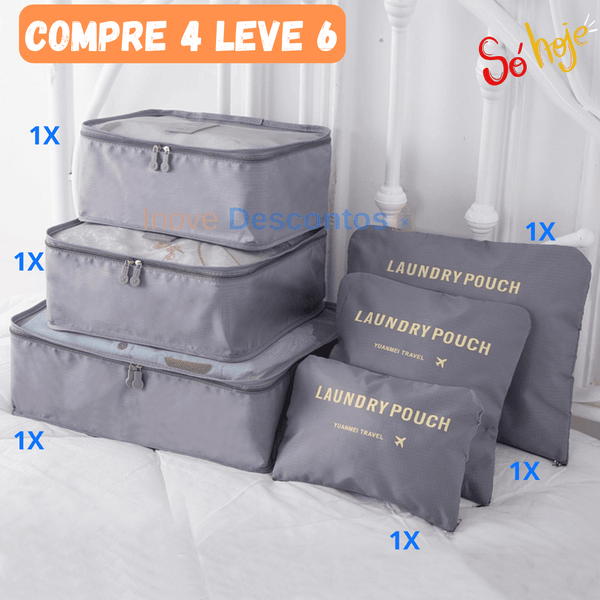 Kit de bolsas organizadoras á prova d'água (6pcs)