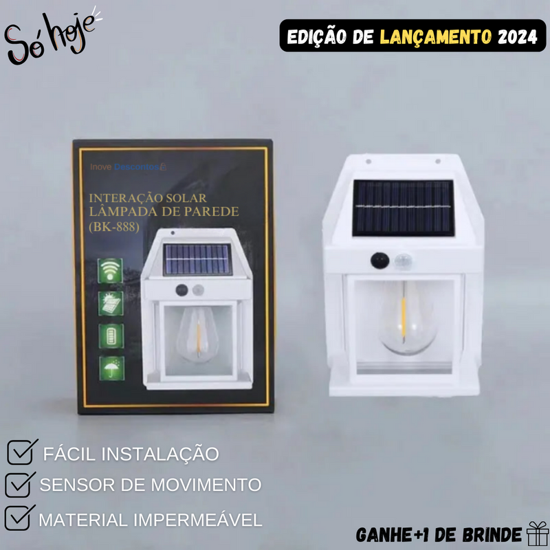 Kit Luminárias Solar á Prova d'água com Sensor de Presença (COMPRE 1 LEVE 2)