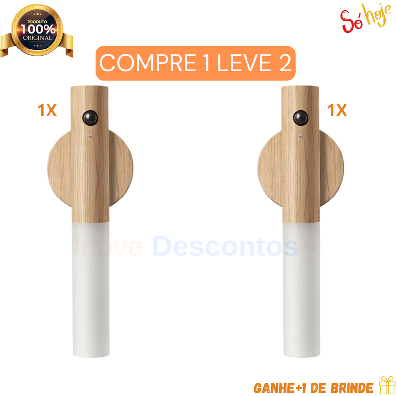 Kit 2 Luminárias Rústica sem fio com sensor (COMPRE 1 LEVE 2)