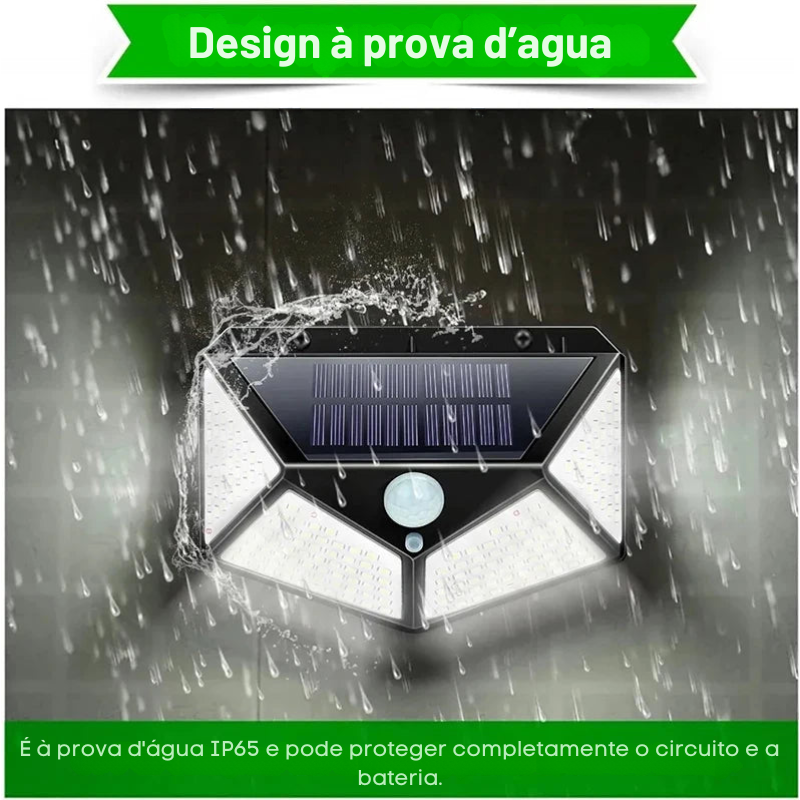 Kit Refletor Solar Impermeável com sensor de Presença (COMPRE 2 LEVE 4)