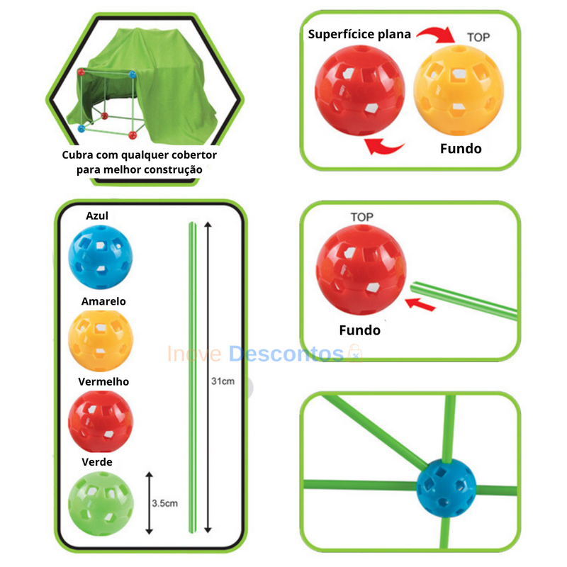 Kit de Construção Constru-Kids + Lona de Brinde