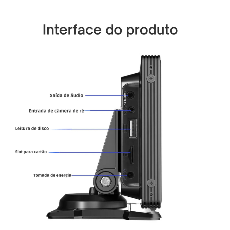 Tela Multimídia Portátil Para Carros AutoCar Pro