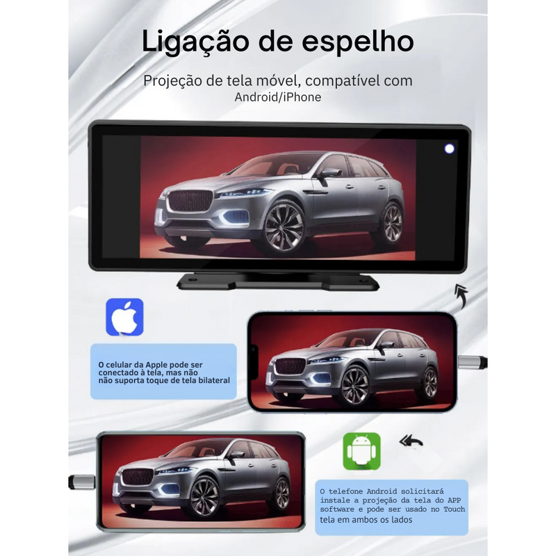 Tela Multimídia Portátil Para Carros AutoCar Pro