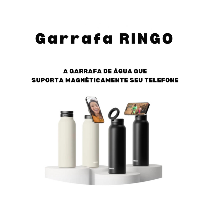 Garrafa RINGO com Suporte Magnético para celulares