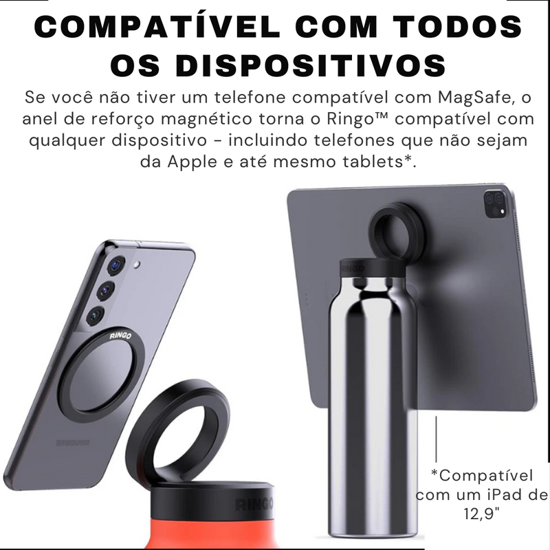 Garrafa RINGO com Suporte Magnético para celulares