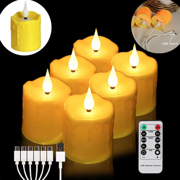 Kit 6 Velas Automáticas com Controle