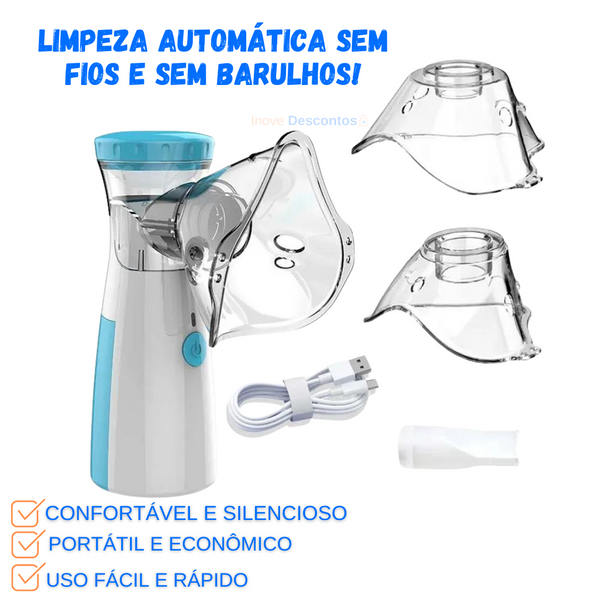 Inalador Nebulizador Portátil Silencioso (LEVE 2 E ECONOMIZE)