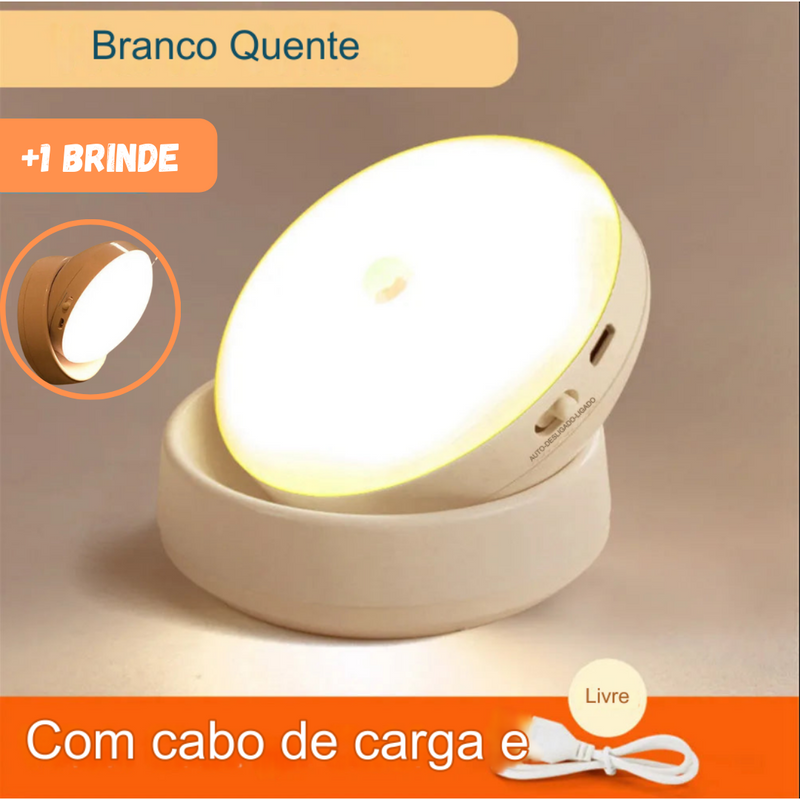 Kit 2 Luminárias com sensor noturno Recarregável - Rotação 360 (PAGUE 1 LEVE 2)