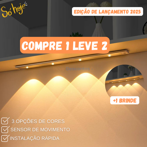 Kit 2 Luminárias Recarregável com sensor de movimento (COMPRE 1 LEVE 2)