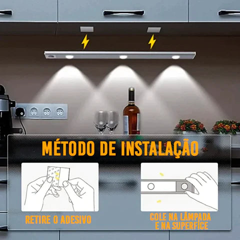 Luminária Recarregável com sensor de movimento 2024