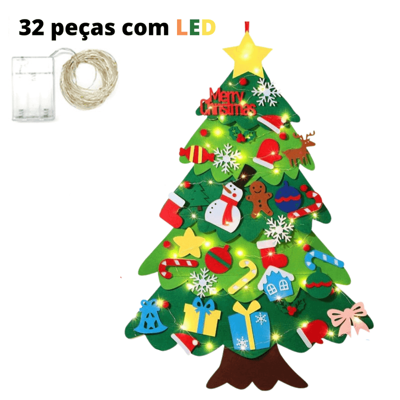 Árvore de Natal Educativa com LED- Kids Christmas - inovedescontos