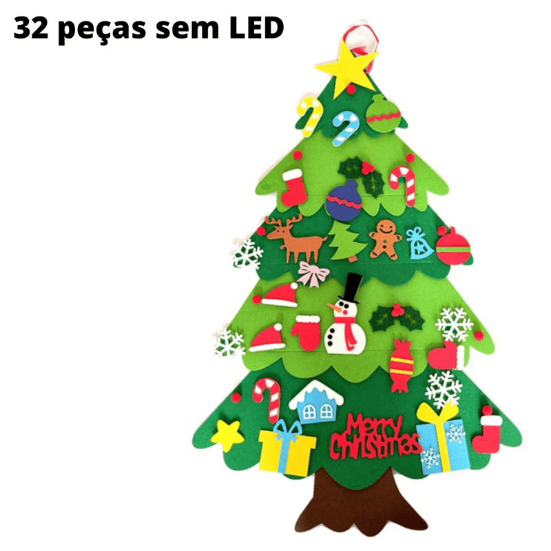 Árvore de Natal Educativa com LED- Kids Christmas - inovedescontos