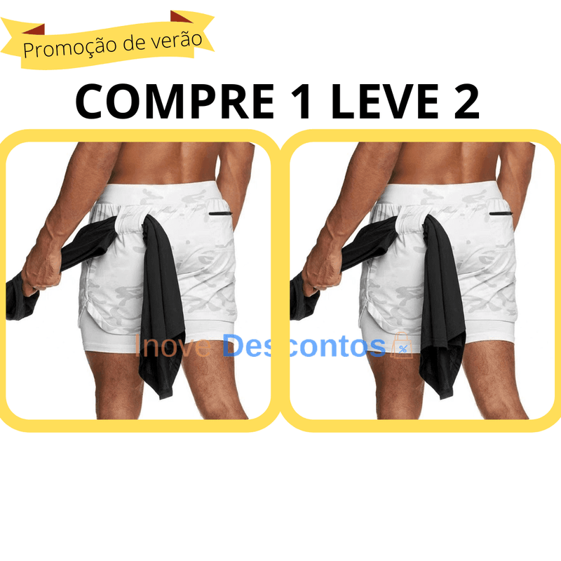 (COMPRE 1 LEVE 2) Short Esportivo FitPro [ORIGINAL] - inovedescontos