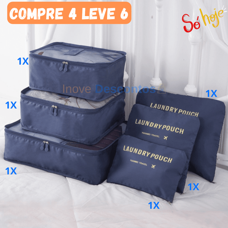 Kit de bolsas organizadoras á prova d'água (+2 de Brinde) - inovedescontos