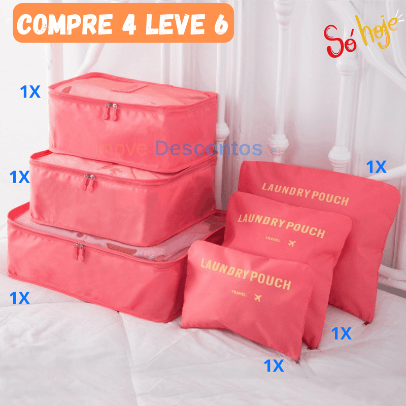 Kit de bolsas organizadoras á prova d'água (+2 de Brinde) - inovedescontos