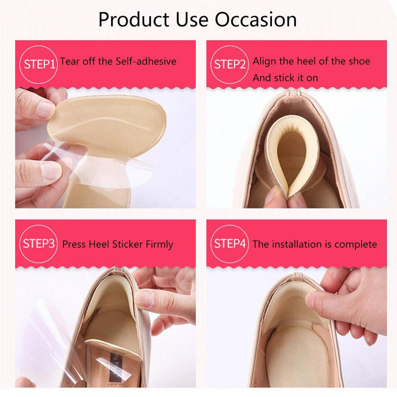 Half Insoles for Women Shoes Back Stickers High Heels Liner Insert Heel Pain Relief Protector Cushion Pads for Shoe Size Reducer - inovedescontos