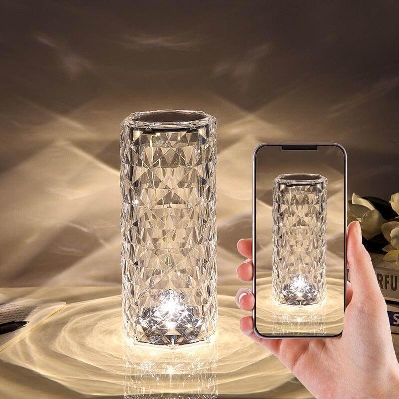 Luminária de Luxo com LED e Toque Touch - Cristal Lux - inovedescontos