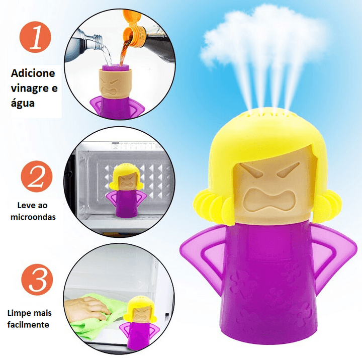 Limpador de micro-ondas e geladeira Angry Mama - inovedescontos